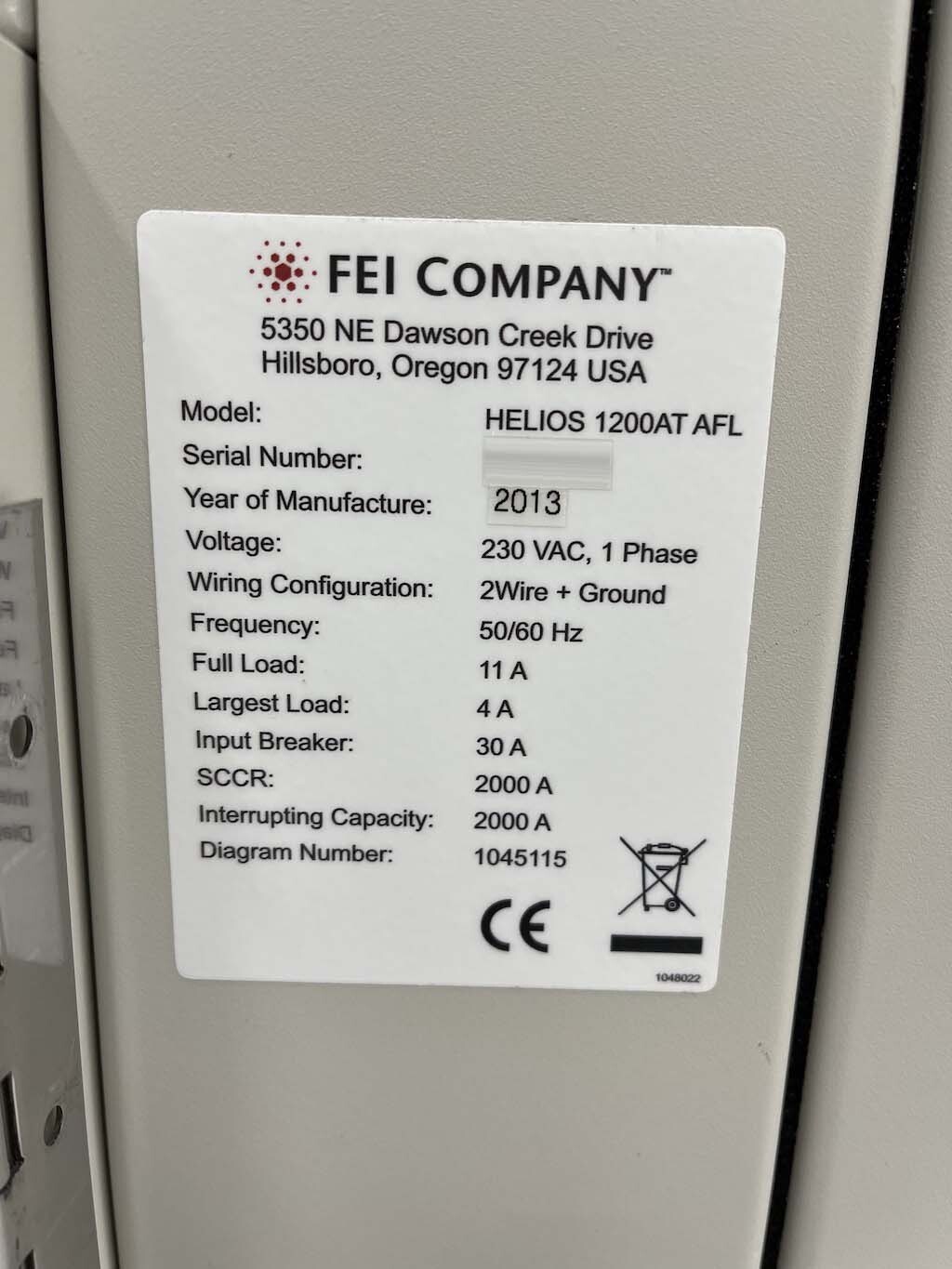 图为 已使用的 FEI Helios 1200AT AFL 待售