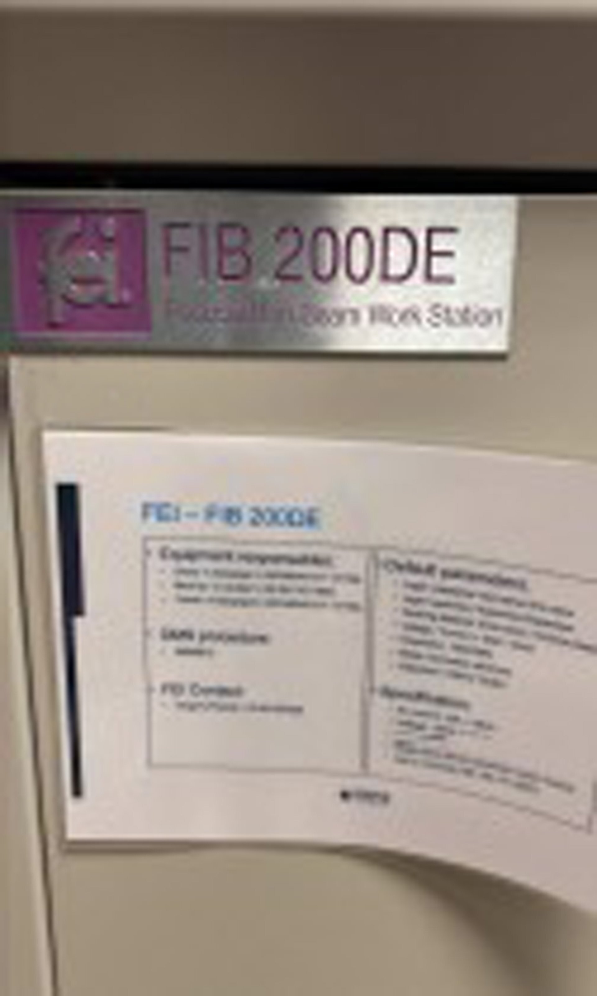 Photo Used FEI Vectra 200DE For Sale