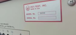 Photo Used FET TEST 3600E For Sale