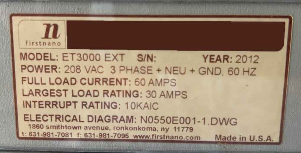 图为 已使用的 FIRSTNANO EasyTube 3000EXT 待售