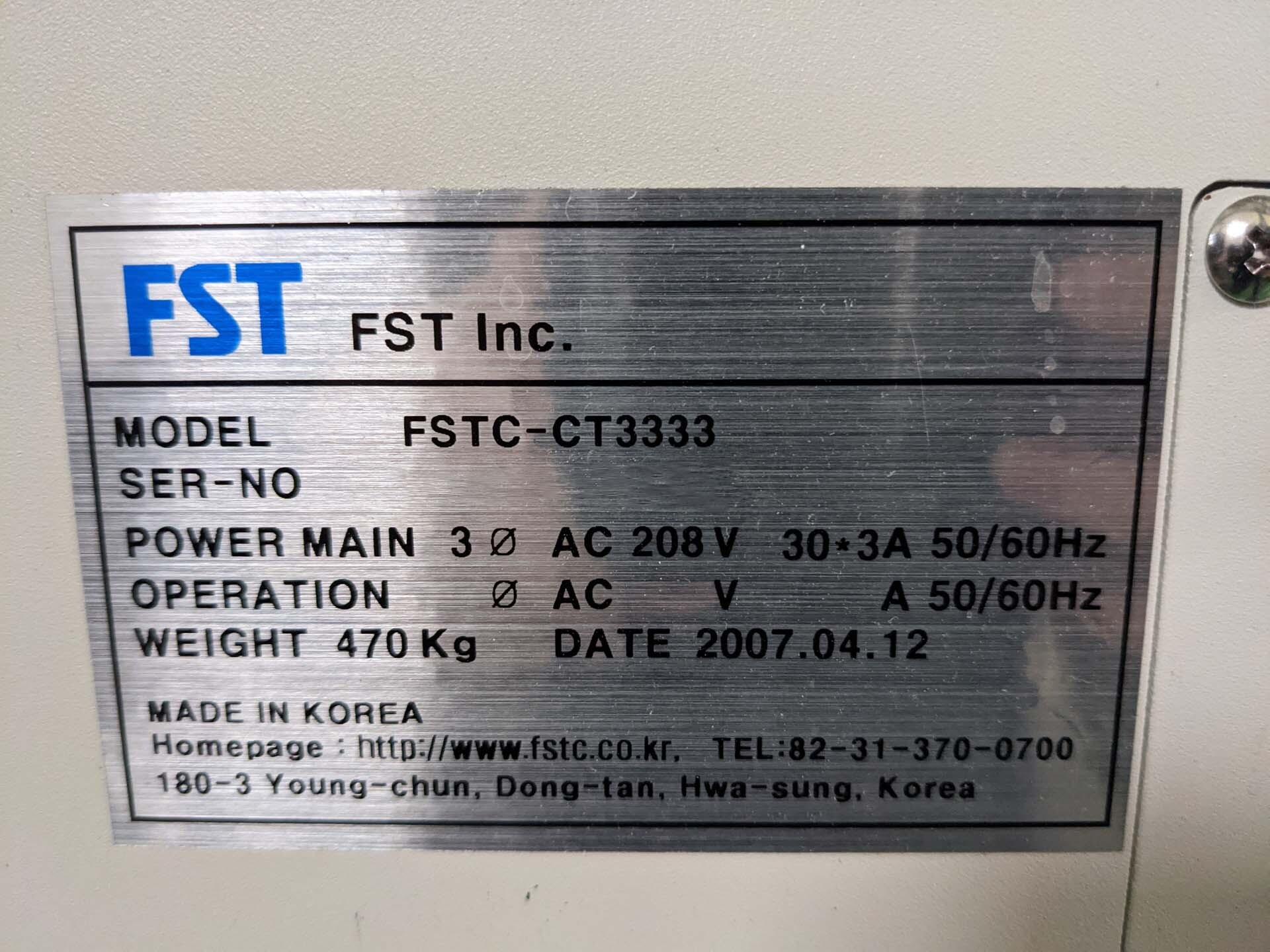 Photo Used FST FSTC-CT3333 For Sale