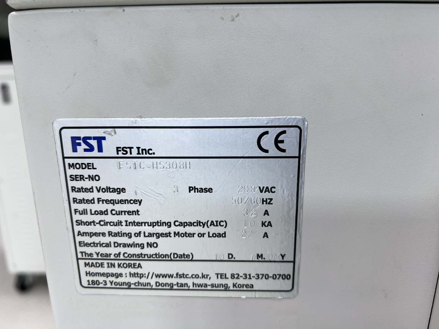 Foto Verwendet FST FSTC-HS308H Zum Verkauf