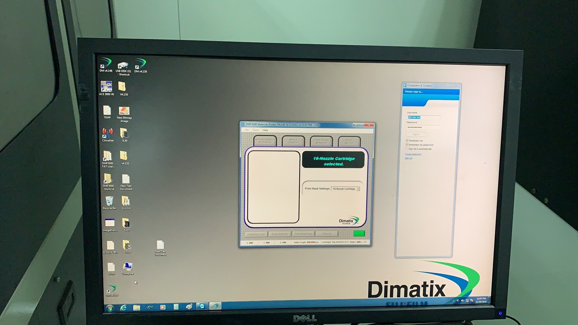 FUJIFILM DIMATIX DMP3000 Printer used for sale price 9296512, 2012