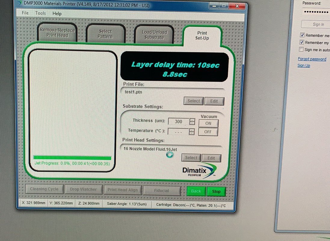 FUJIFILM DIMATIX DMP3000 Printer used for sale price 9296512, 2012
