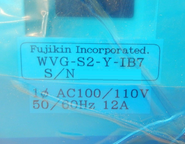 圖為 已使用的 FUJIKIN WVG-S2-Y-IB7 待售