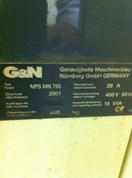 Photo Used G&N MPS 940 For Sale