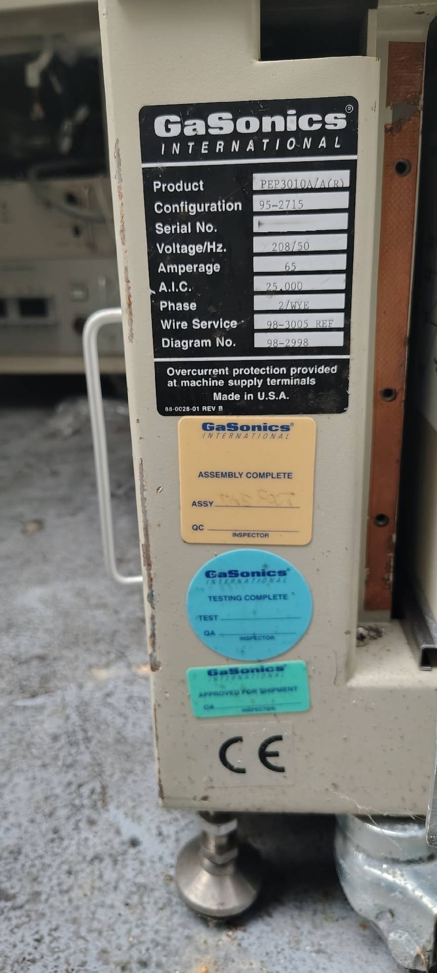图为 已使用的 GASONICS / NOVELLUS PEP 3010A 待售