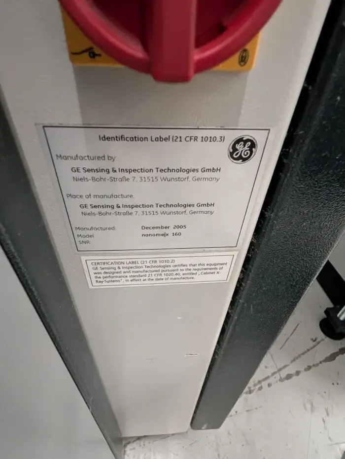 圖為 已使用的 GE PHOENIX Nanomex 160 待售