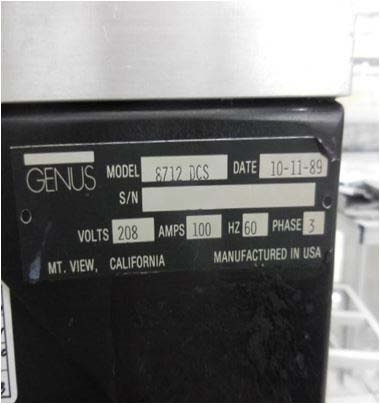 圖為 已使用的 GENUS 8712 DCS 待售