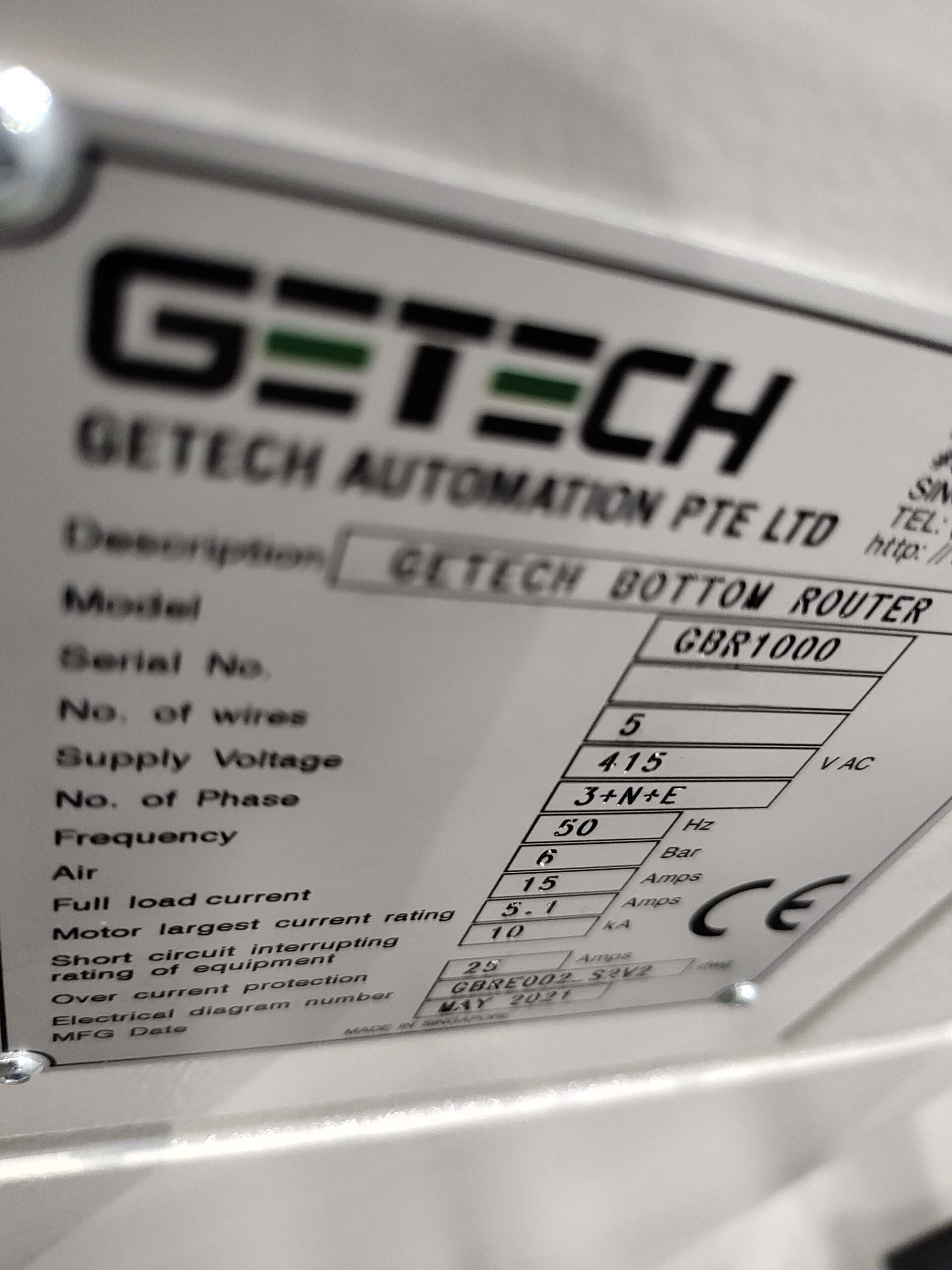 Photo Used GETECH GBR 1000 For Sale