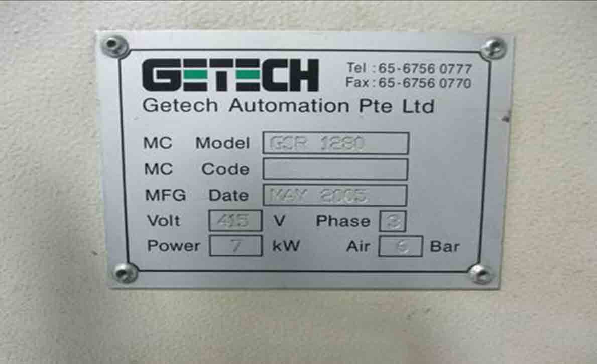 Photo Used GETECH GSR 1280 For Sale