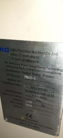 Photo Used GKG PMAX-6 For Sale