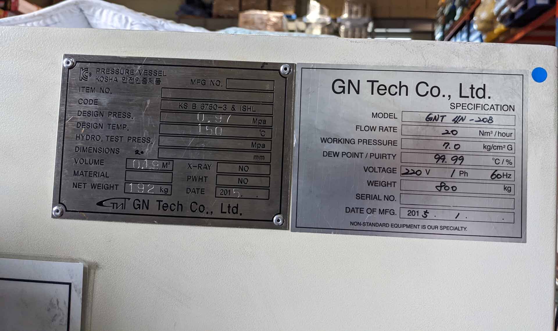 Photo Used GN TECH GNT 4N-20B For Sale