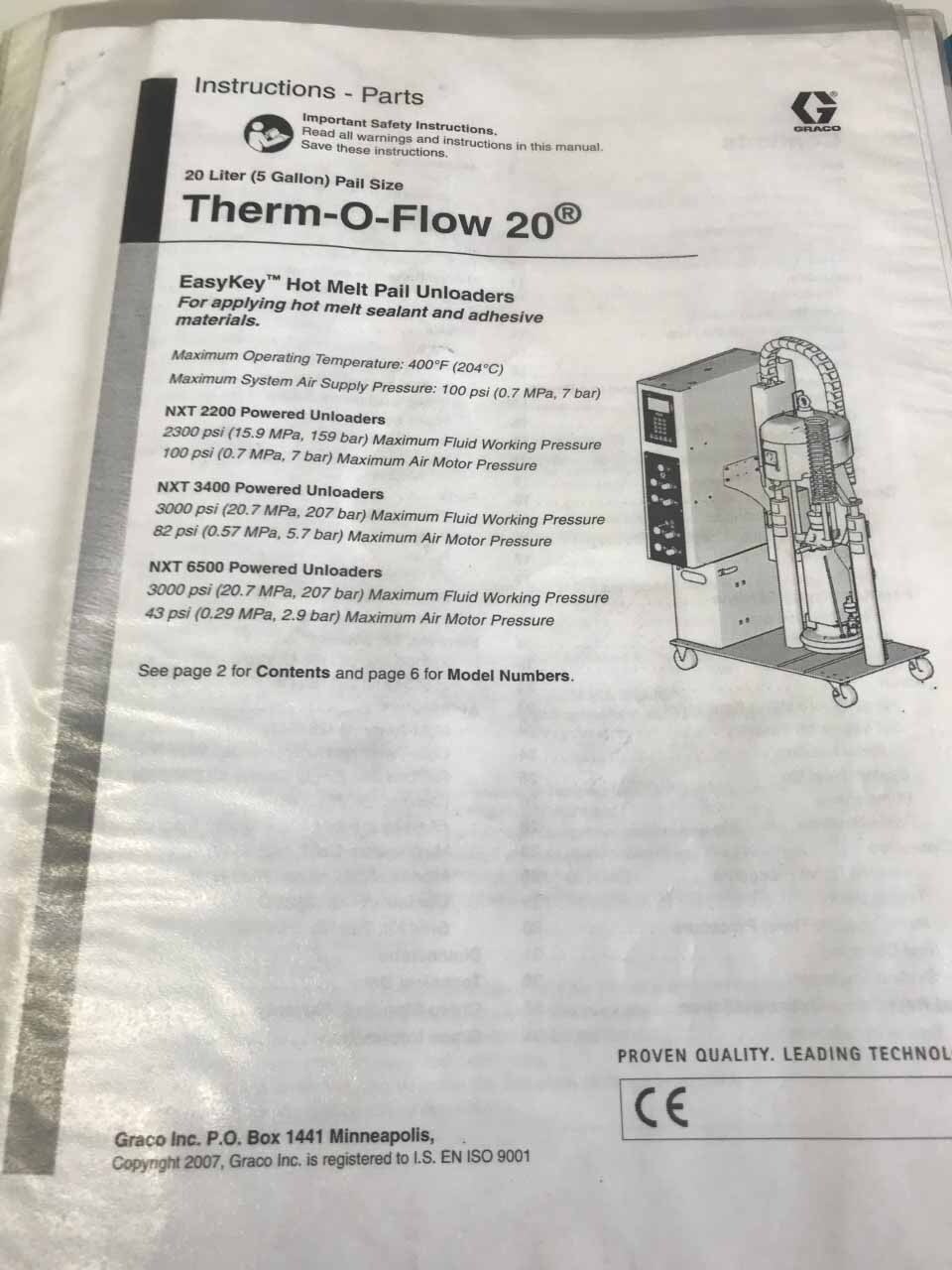 Photo Used GRACO Therm-o-Flow 20 For Sale