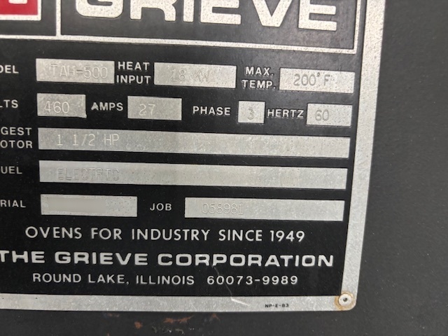 图为 已使用的 GRIEVE TAH 500 待售