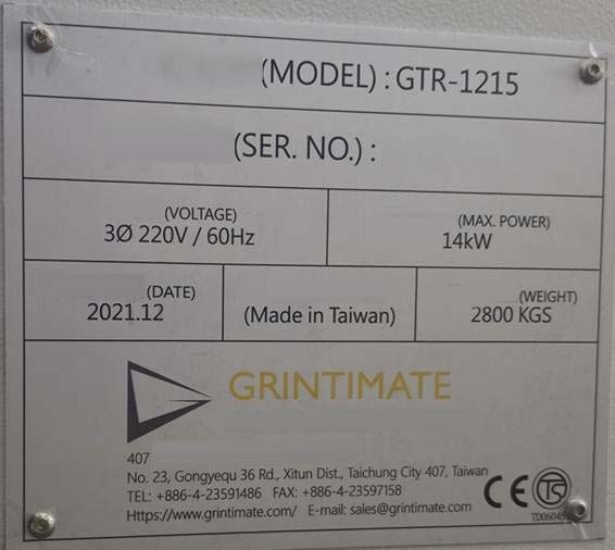 Foto Verwendet GRINTIMATE GTR-1215 Zum Verkauf