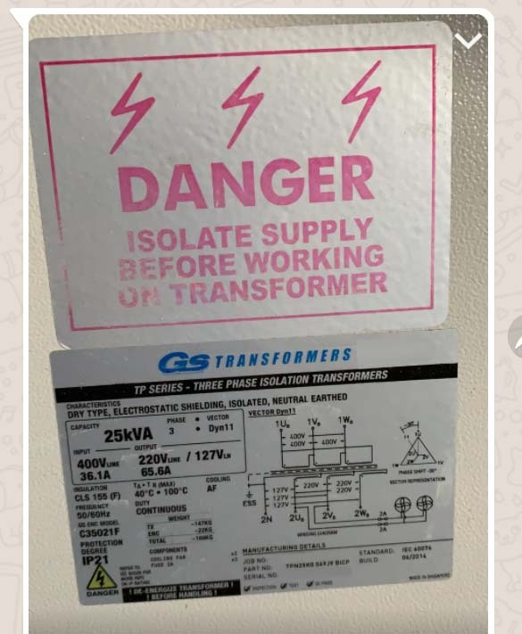 Photo Used GS TRANSFORMER TP Series For Sale