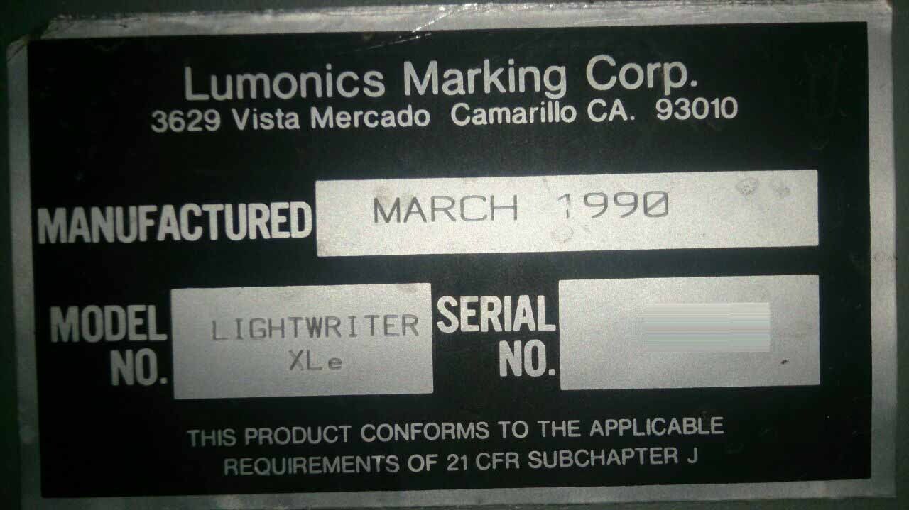 圖為 已使用的 GSI LUMONICS LightWriter XLe 待售