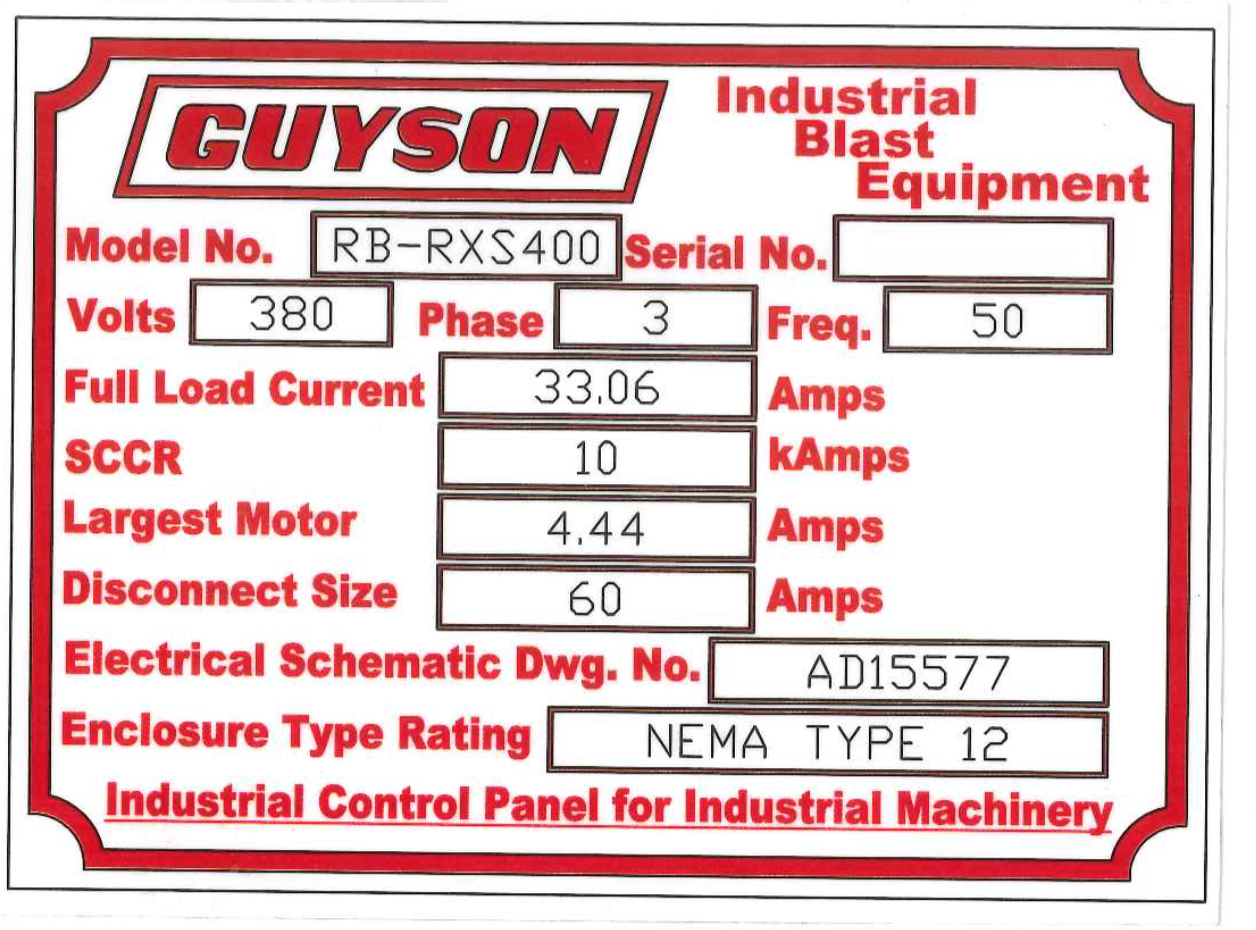 图为 已使用的 GUYSON RB-RXS-400 待售