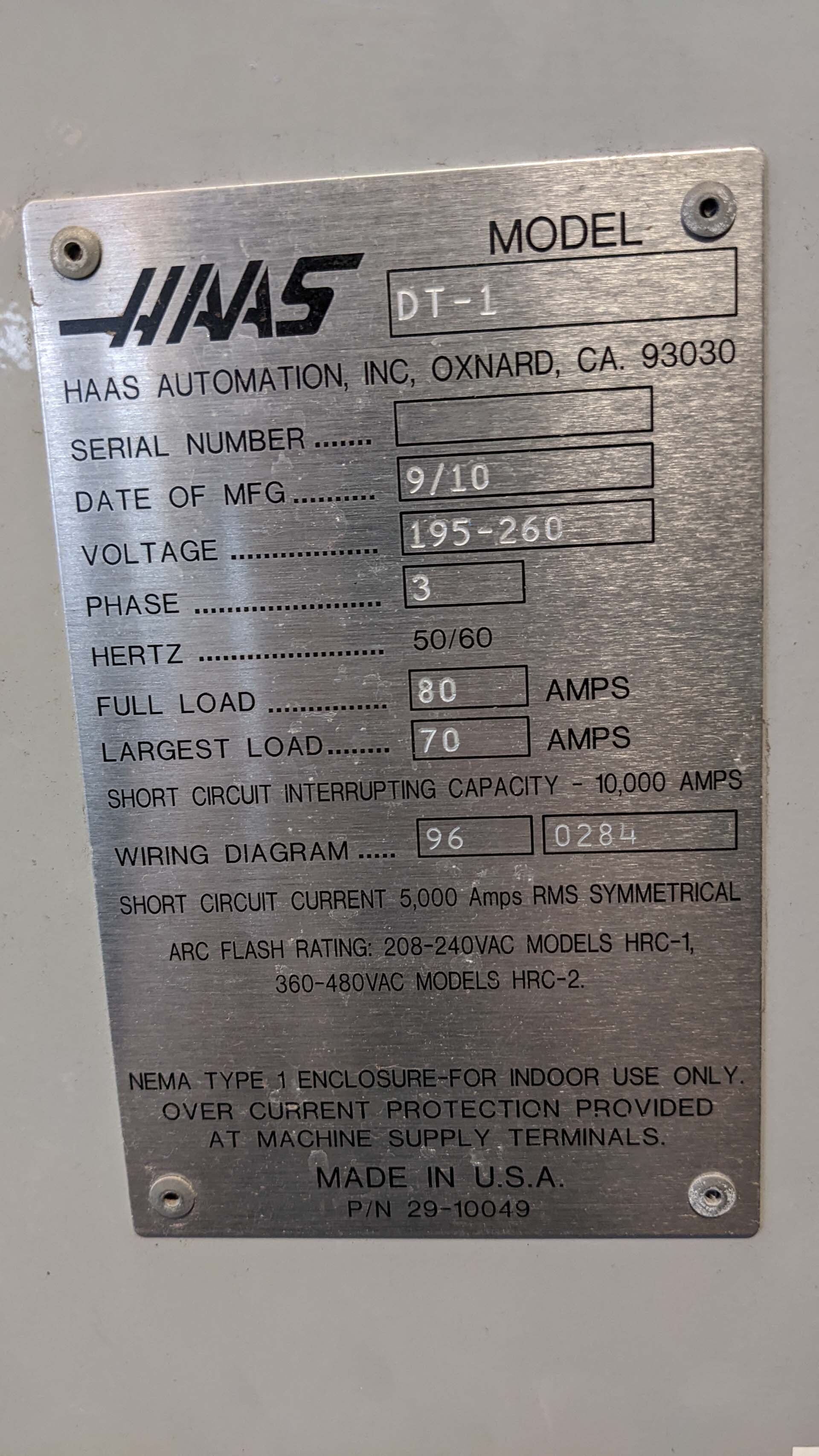 圖為 已使用的 HAAS DT-1 待售