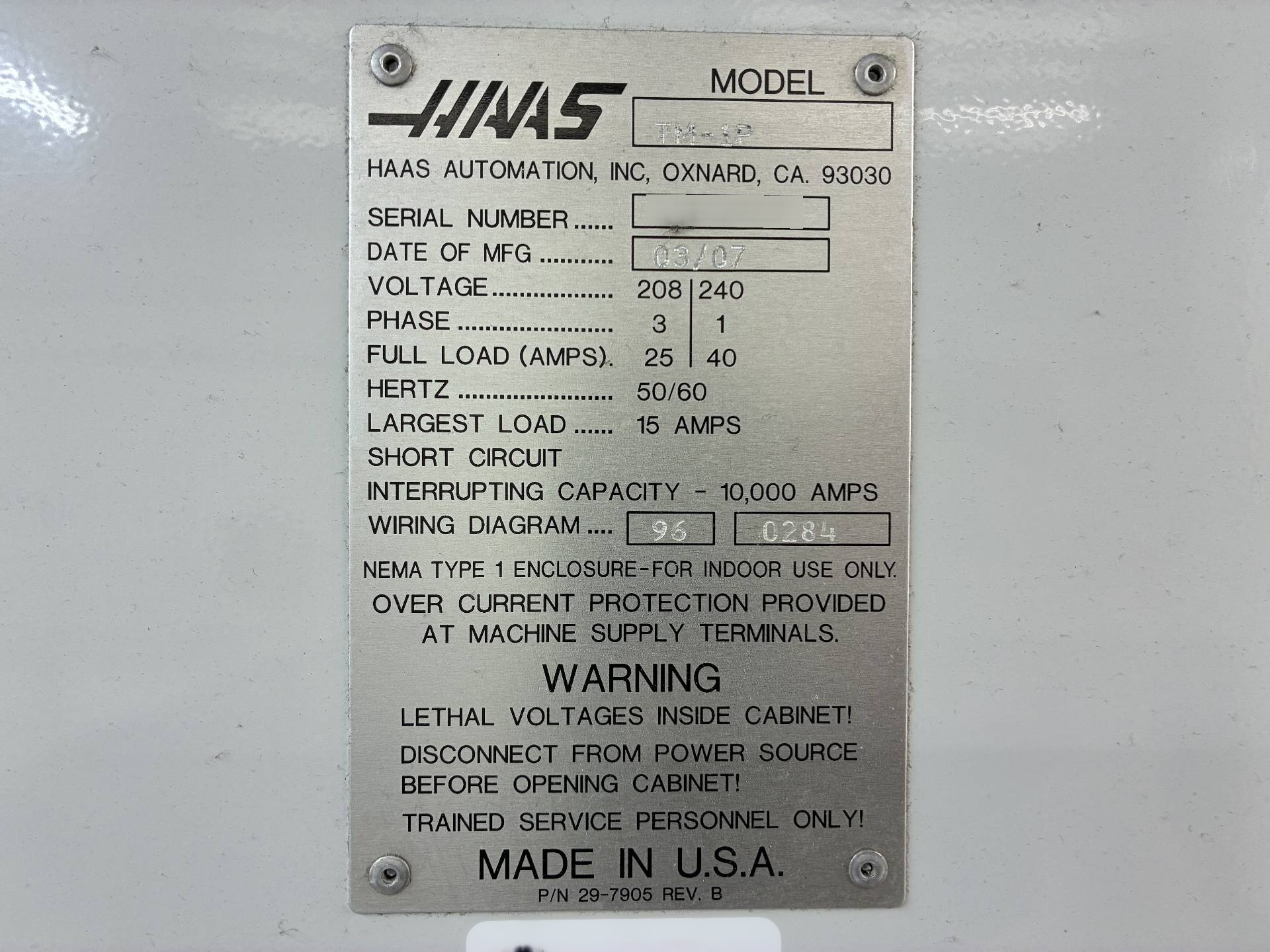 圖為 已使用的 HAAS TM-1P 待售