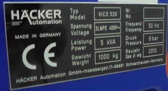 Foto Verwendet HACKER AUTOMATION VICO 520 Zum Verkauf