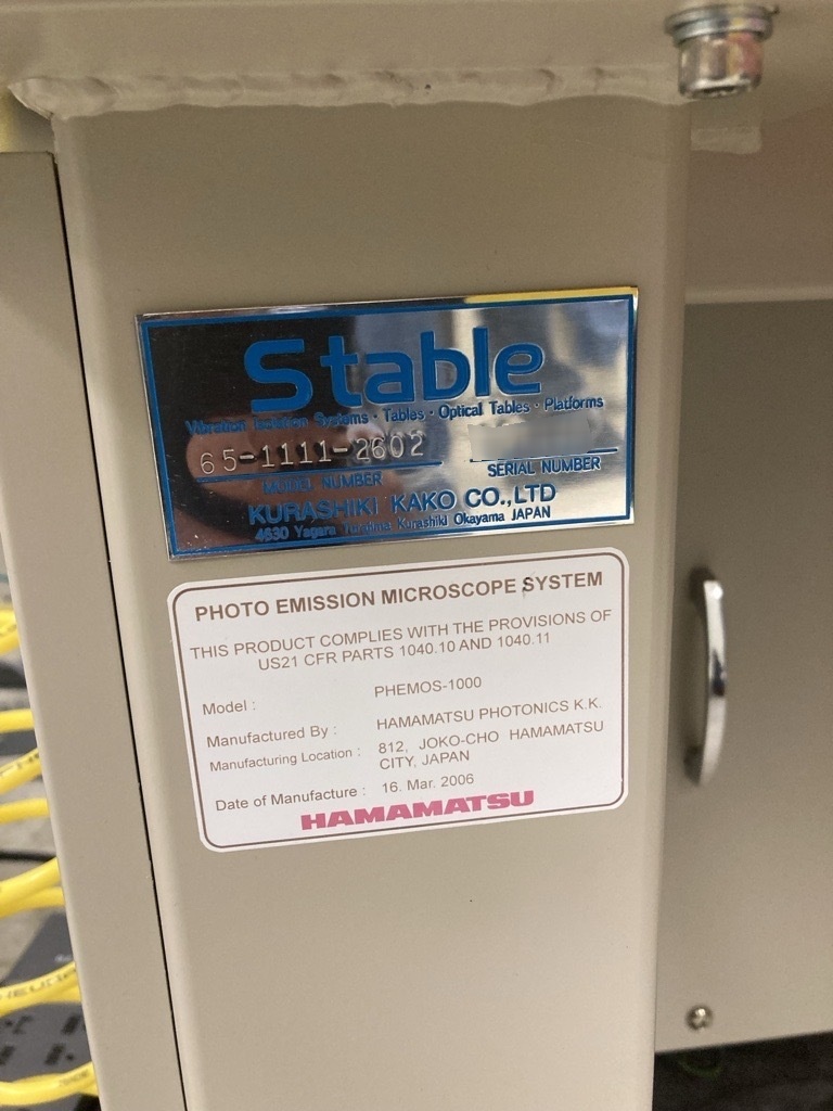 圖為 已使用的 HAMAMATSU Phemos 1000 待售