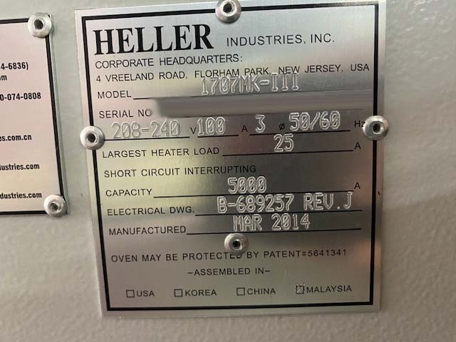 图为 已使用的 HELLER 1707 MKIII 待售