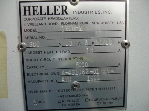 图为 已使用的 HELLER 1800EXL 待售