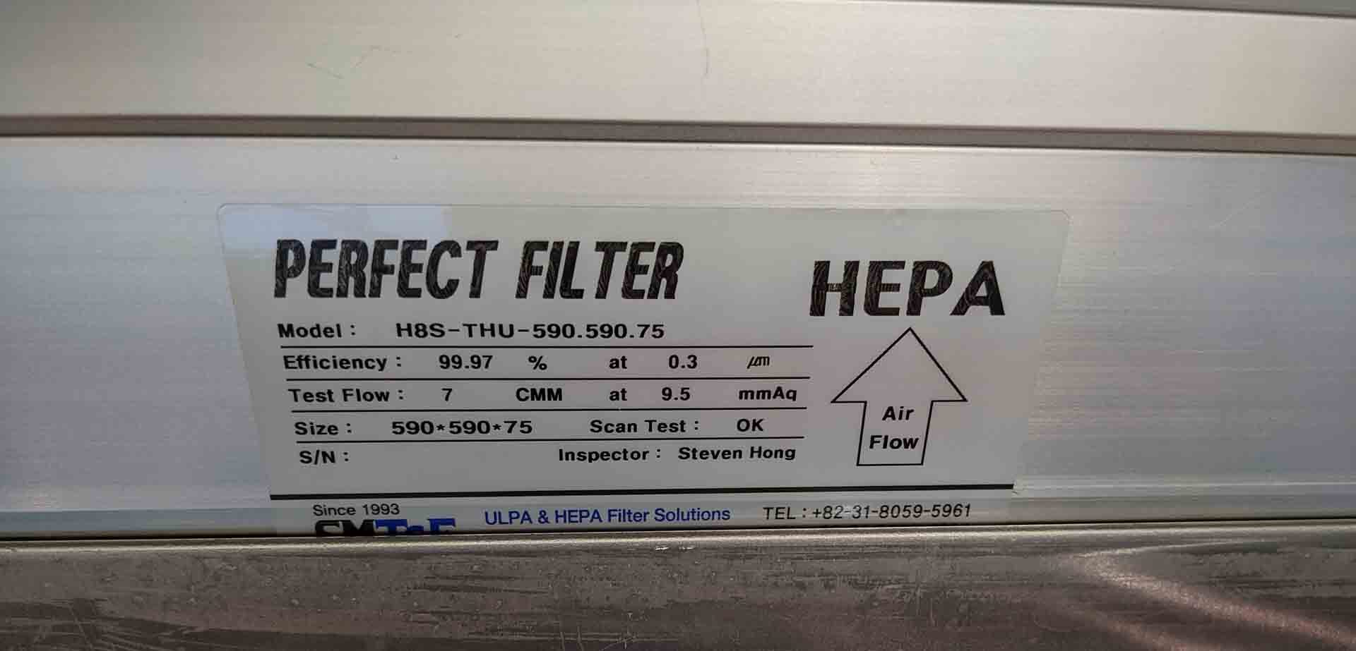 Photo Used HEPA FILTERS H8S-THU-590.590.75 For Sale