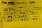 Photo Used HERAEUS / KENDRO BBD 6220 For Sale