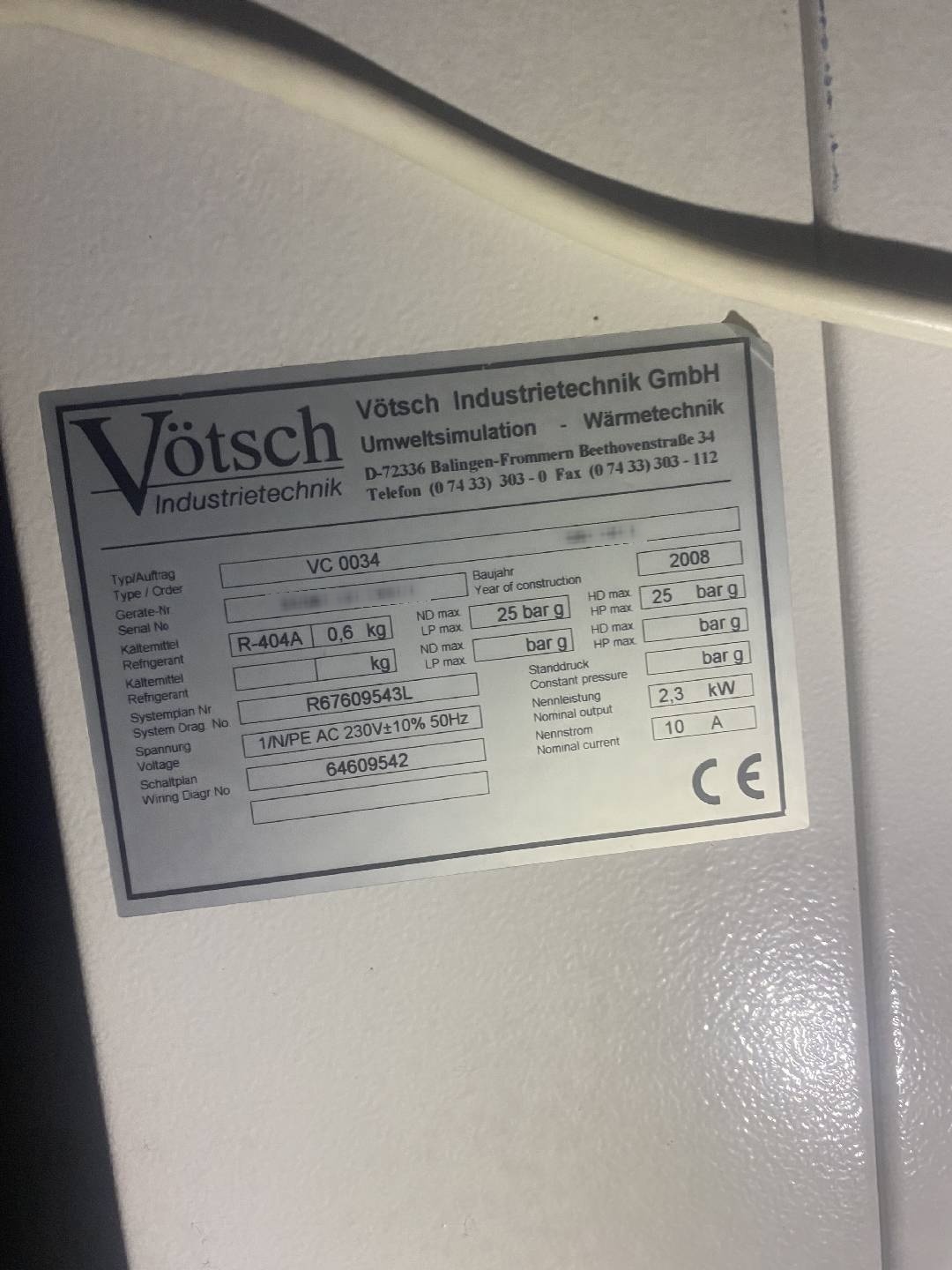フォト（写真） 使用される HERAEUS / VOTSCH VC 0034 販売のために