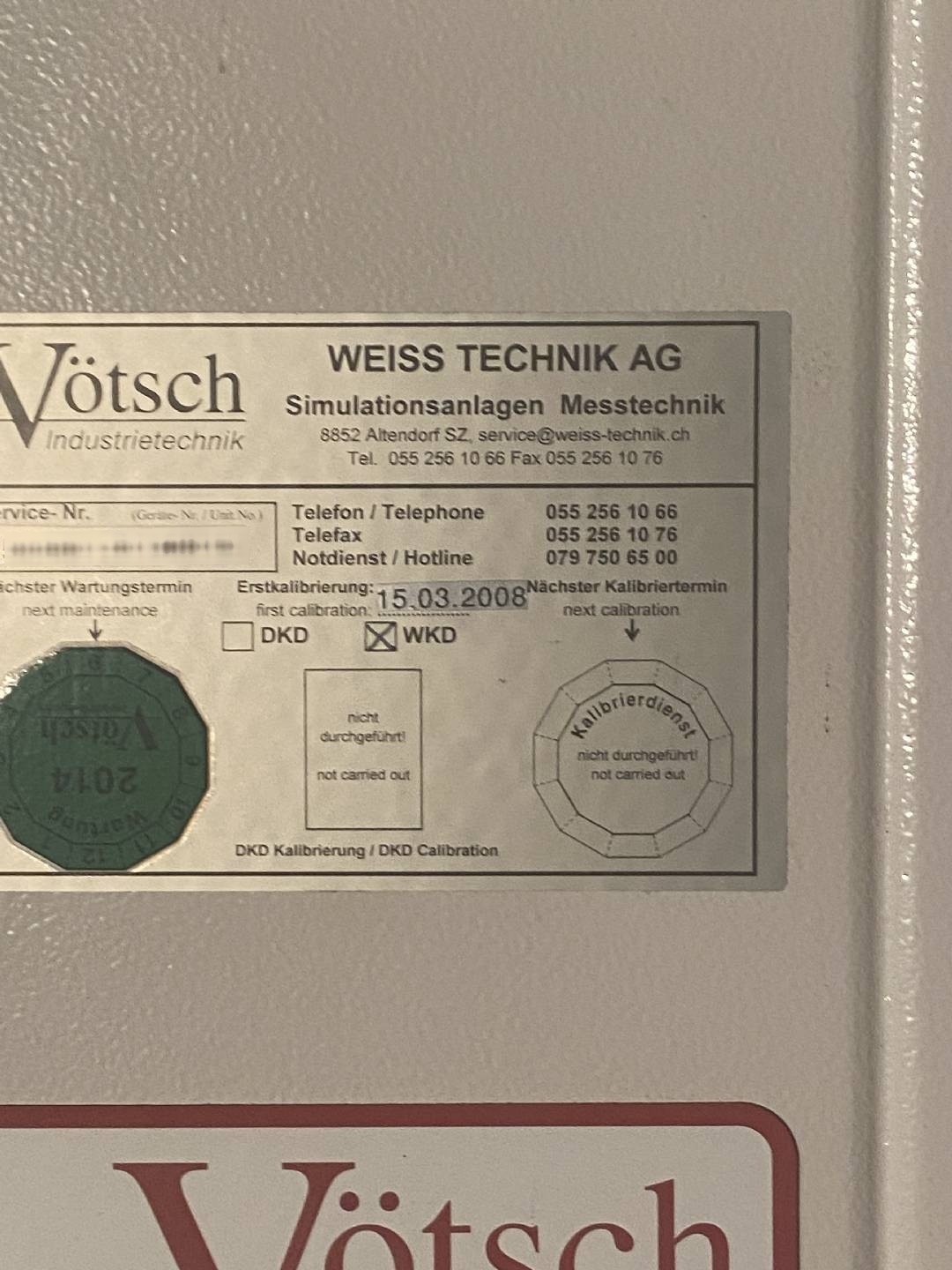 フォト（写真） 使用される HERAEUS / VOTSCH VC 0034 販売のために