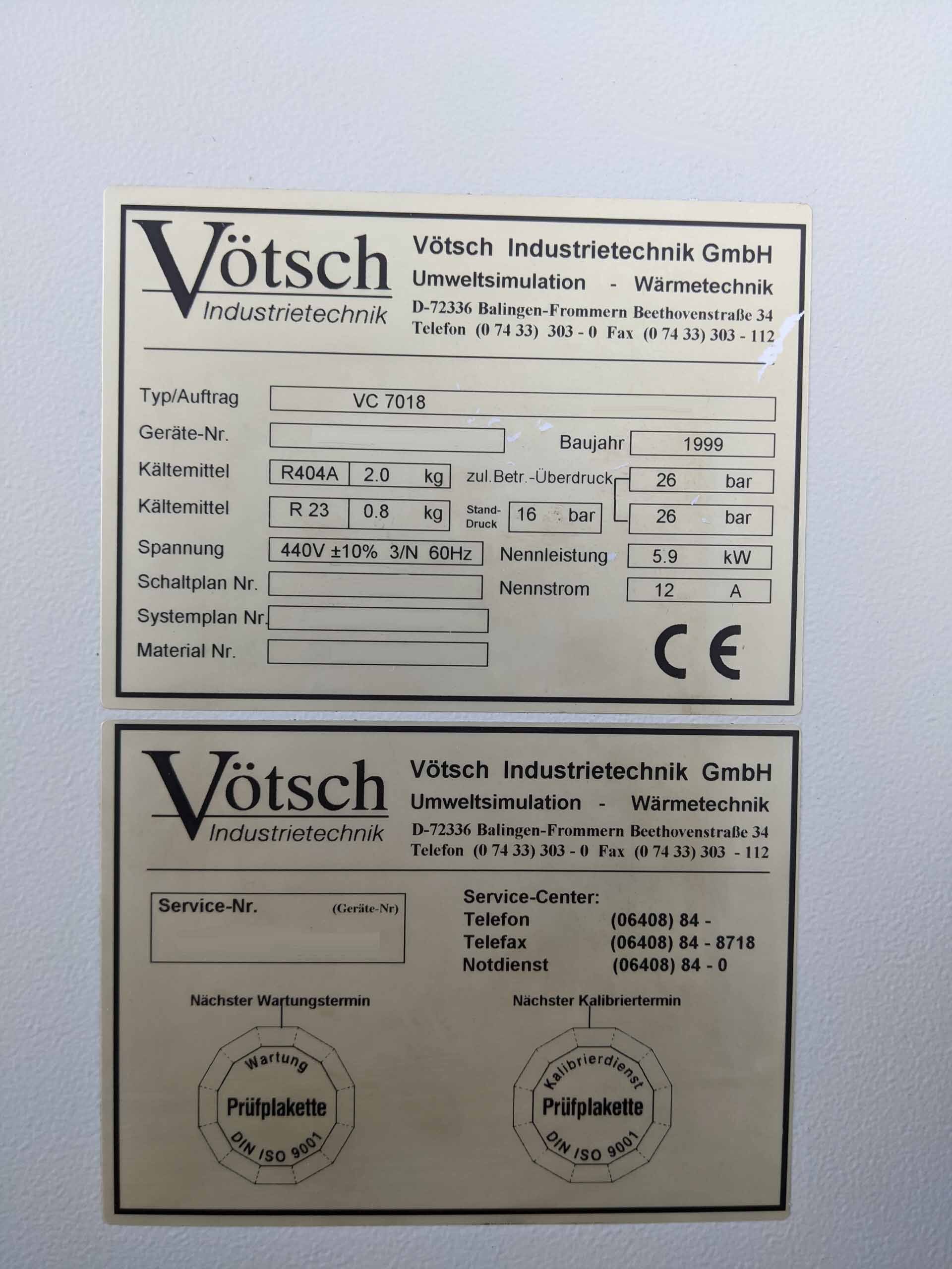 图为 已使用的 HERAEUS / VOTSCH VC7018 待售