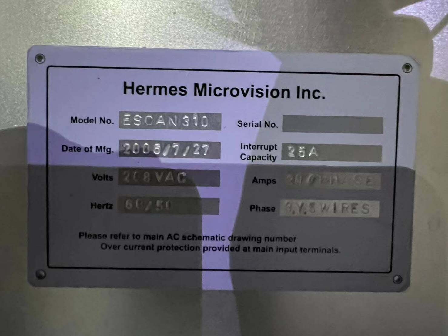 Photo Used HERMES MICROVISION / HMI eScan 310 For Sale