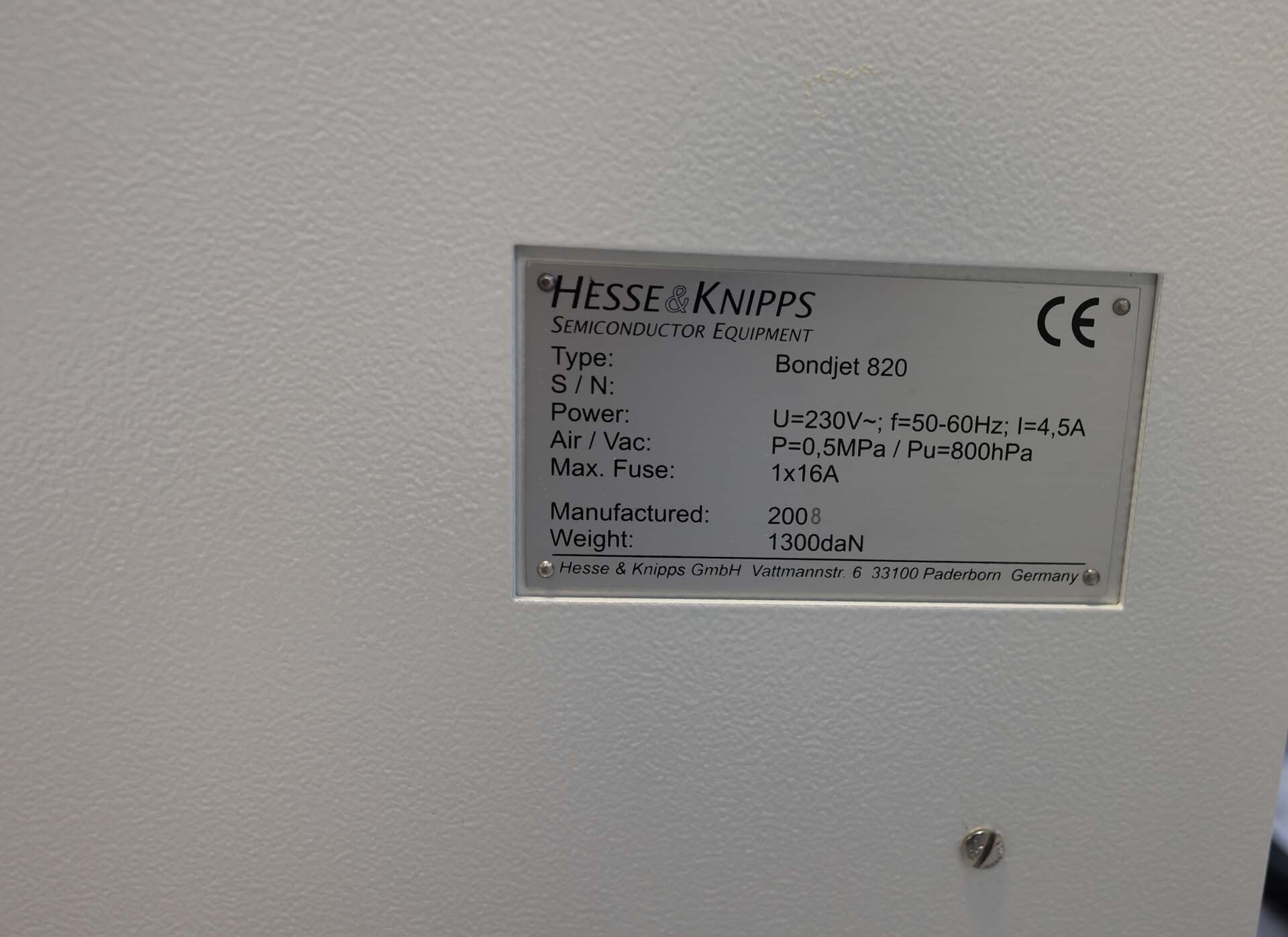 圖為 已使用的 HESSE & KNIPPS Bondjet 820 待售