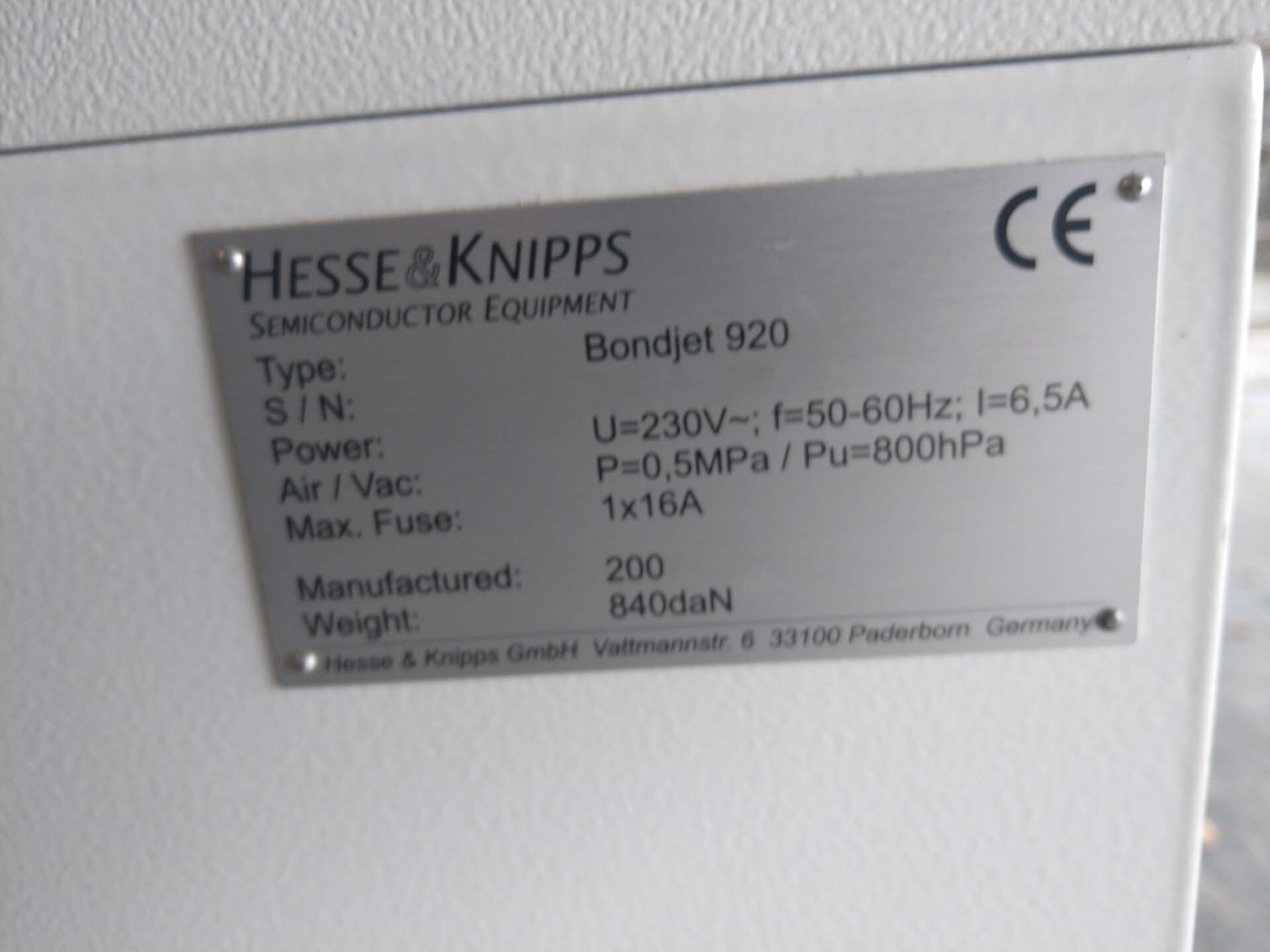 圖為 已使用的 HESSE & KNIPPS BJ 920 待售