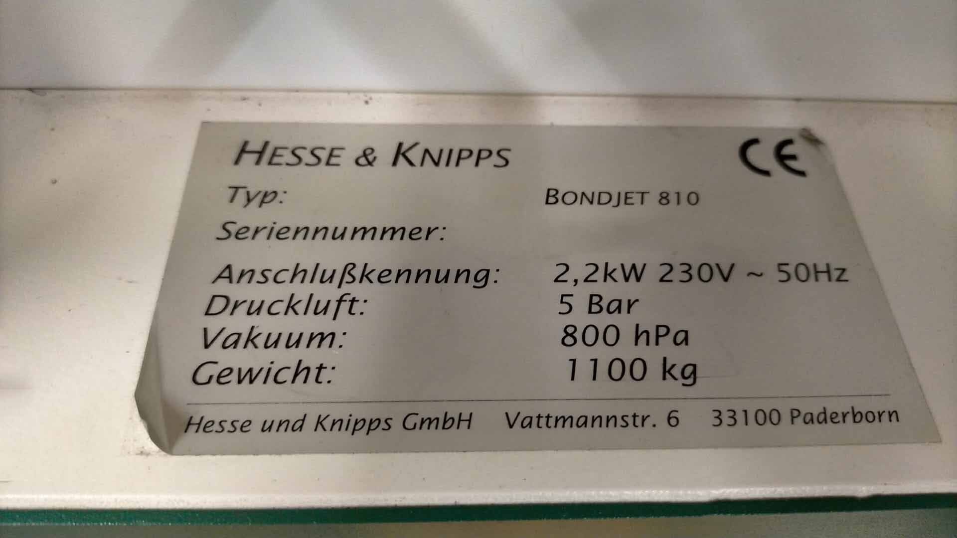 圖為 已使用的 HESSE & KNIPPS Bondjet 810 待售