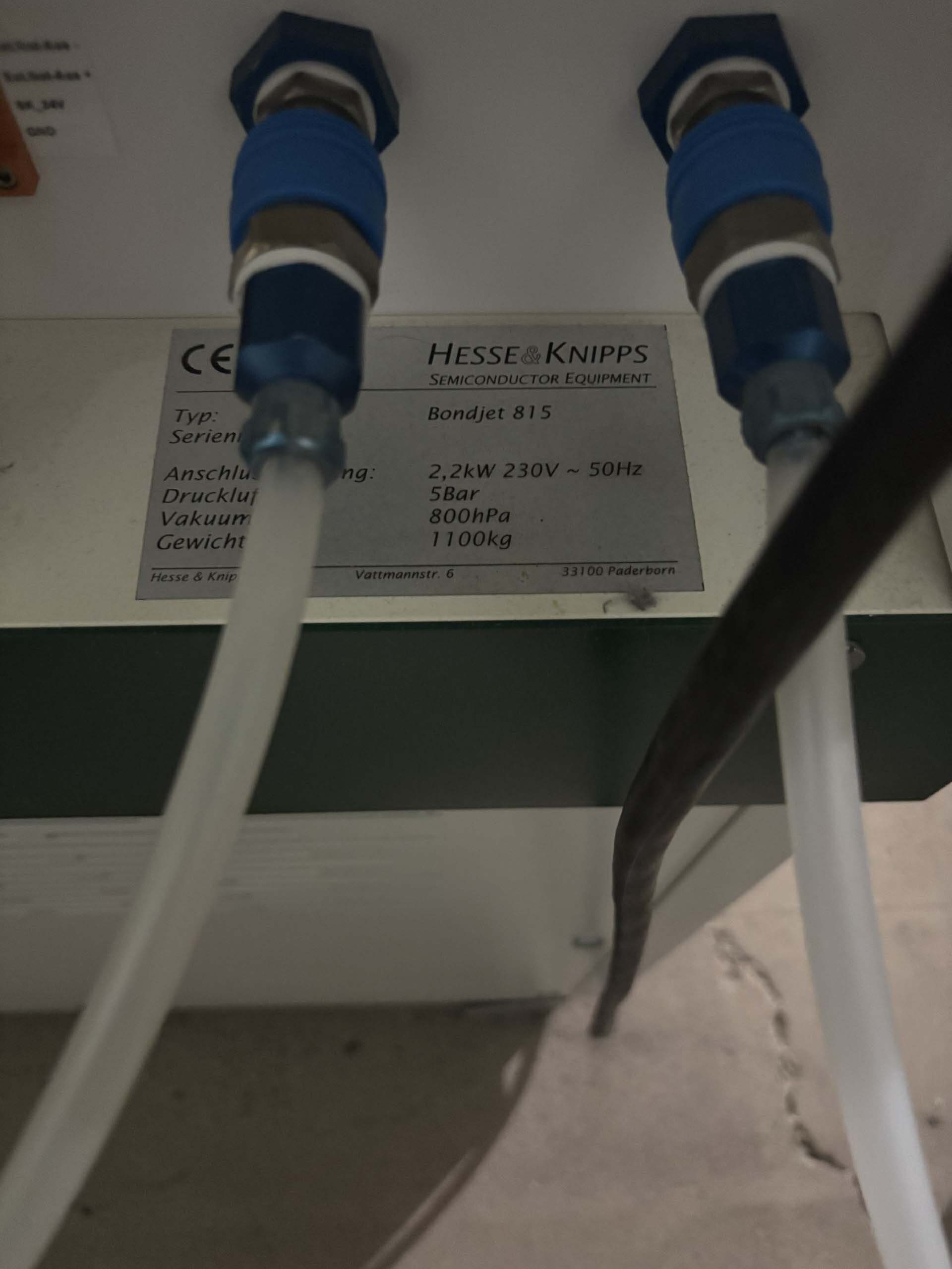 Foto Verwendet HESSE & KNIPPS Bondjet 815 Zum Verkauf