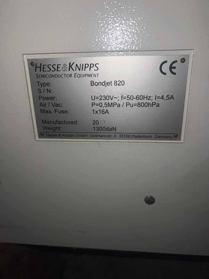 圖為 已使用的 HESSE & KNIPPS Bondjet 820 待售