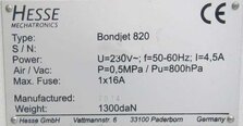 图为 已使用的 HESSE & KNIPPS Bondjet 820 待售