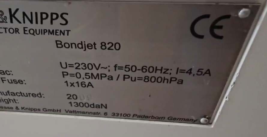 图为 已使用的 HESSE & KNIPPS Bondjet 820 待售