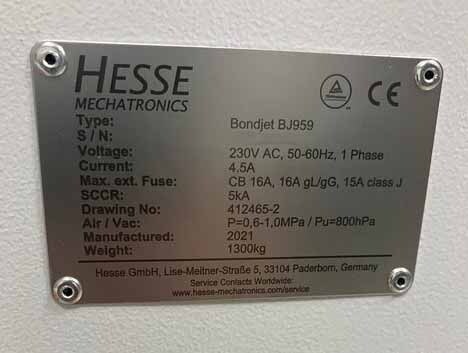 圖為 已使用的 HESSE & KNIPPS Bondjet 959 待售