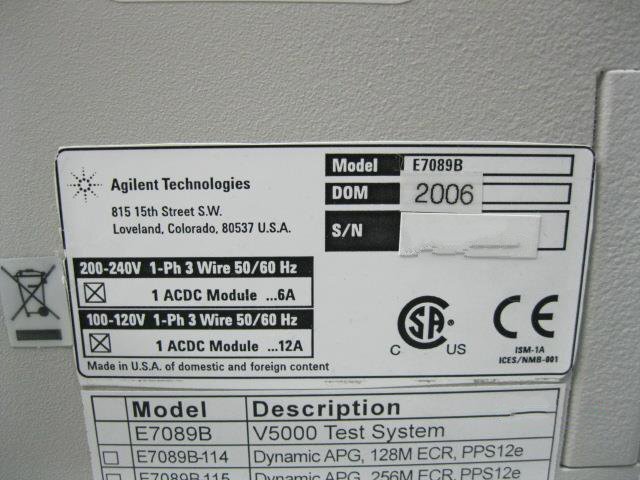 フォト（写真） 使用される AGILENT / HP / HEWLETT-PACKARD / VERIGY / ADVANTEST V5000 販売のために