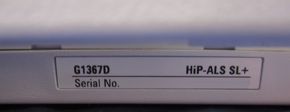 Photo Used AGILENT / HP / HEWLETT-PACKARD / KEYSIGHT 1200 Series G1367D Hip-ALS SL+ For Sale