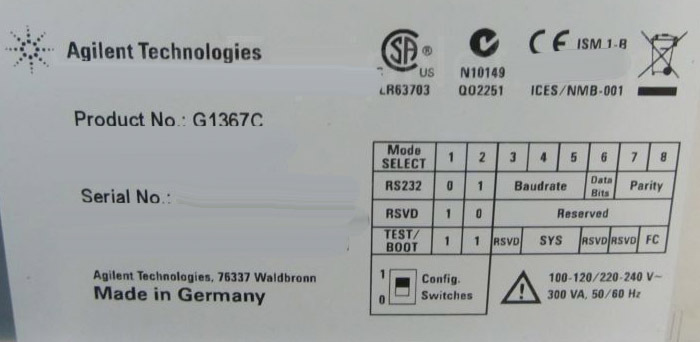 Foto Verwendet AGILENT / HP / HEWLETT-PACKARD / KEYSIGHT 1200 Series Zum Verkauf