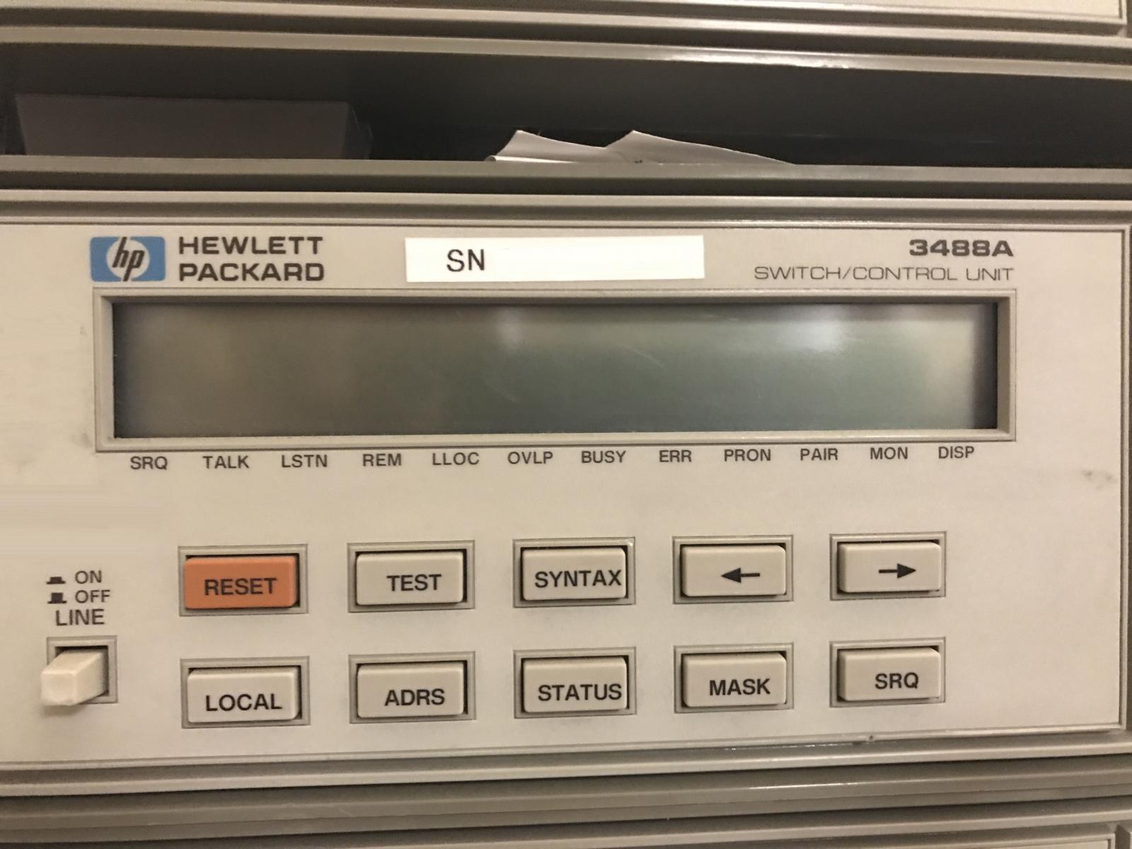 Photo Used AGILENT / HP / HEWLETT-PACKARD / KEYSIGHT 3488A For Sale