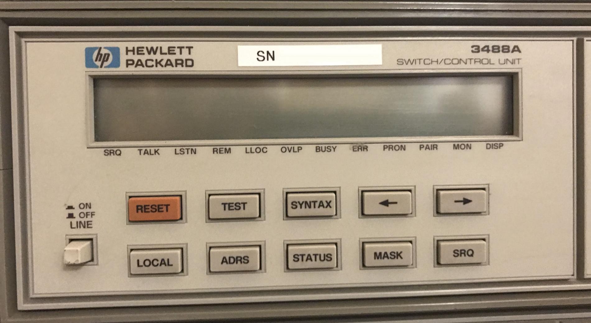 Photo Used AGILENT / HP / HEWLETT-PACKARD / KEYSIGHT 3488A For Sale