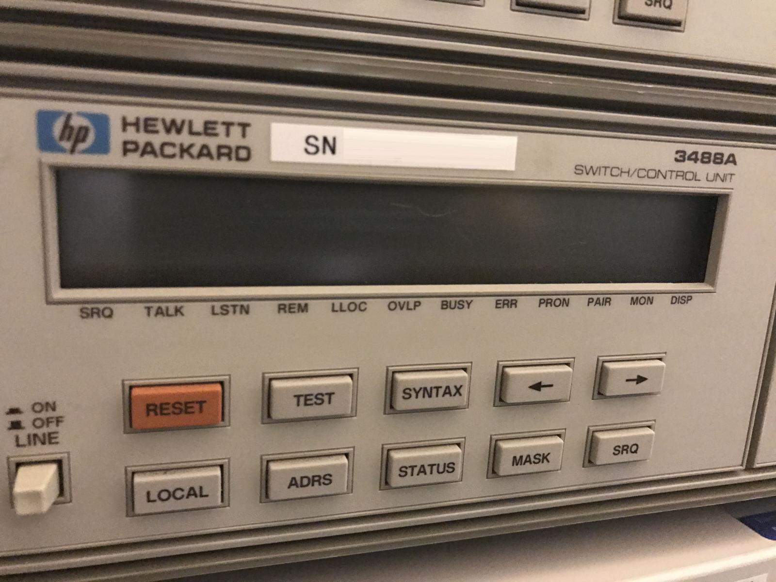 图为 已使用的 AGILENT / HP / HEWLETT-PACKARD / KEYSIGHT 3488A 待售