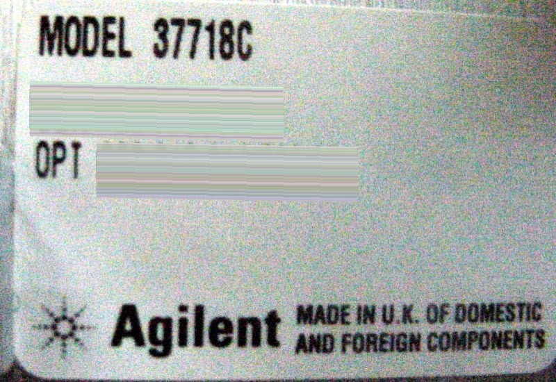 Photo Used AGILENT / HP / HEWLETT-PACKARD / KEYSIGHT 37718C For Sale